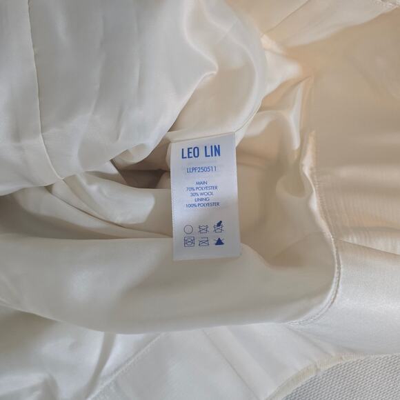 LEO LIN Snow Rosario Strapless Floral Appliqué Tweed Mini Dress Sz 12 NWT - Picture 11 of 12